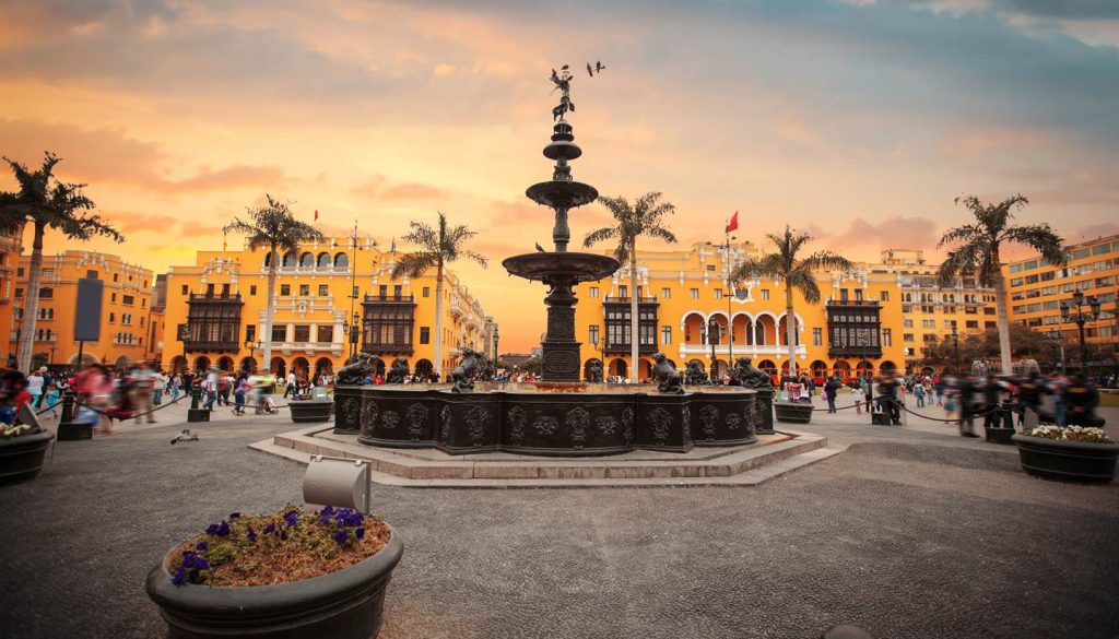 Lima - Panoramic view of Lima main square